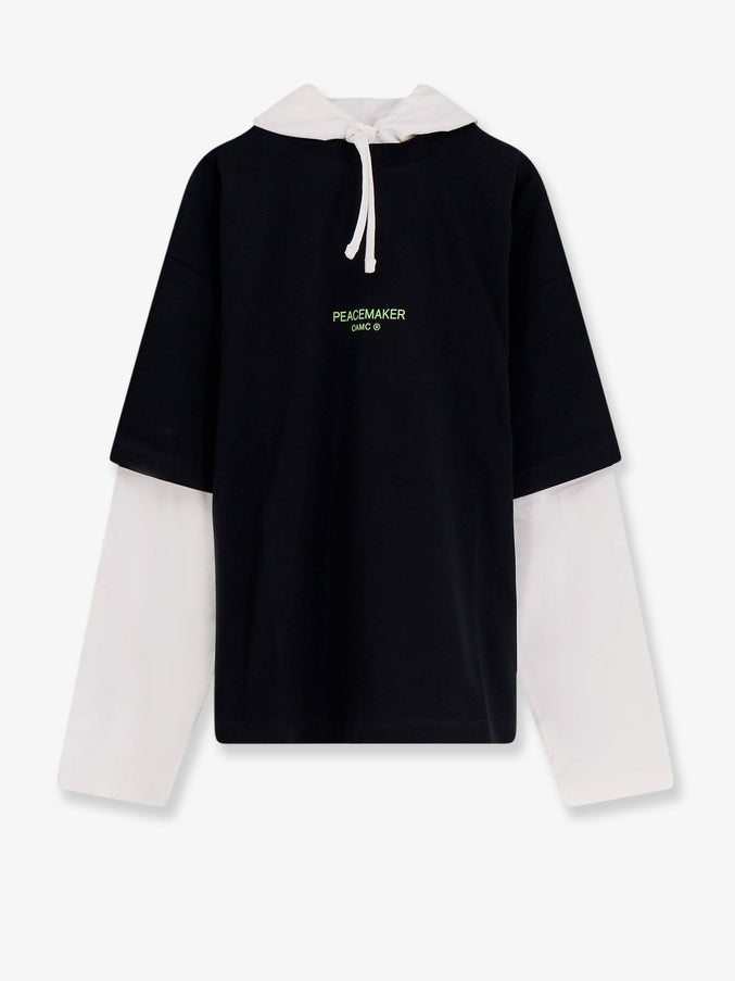 Oamc Peacemaker Cotton Sweatshirt Black