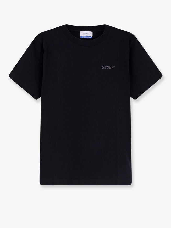 Off White Cotton T-Shirt Black - Anthracite