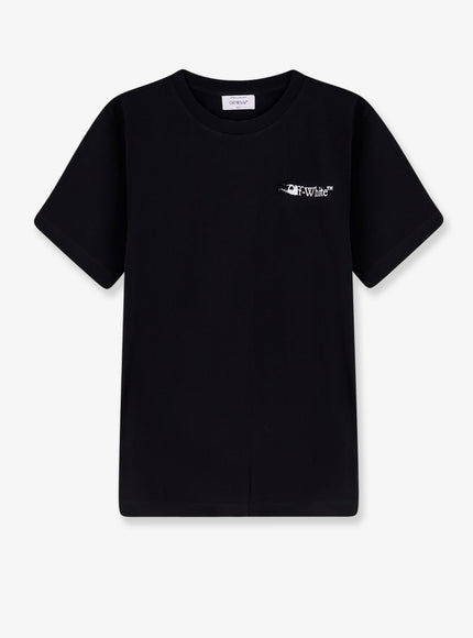 Off White Cotton T-Shirt Black - White