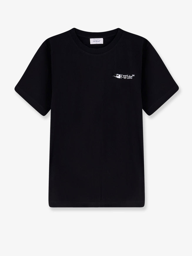 Off White Cotton T-Shirt Black - White