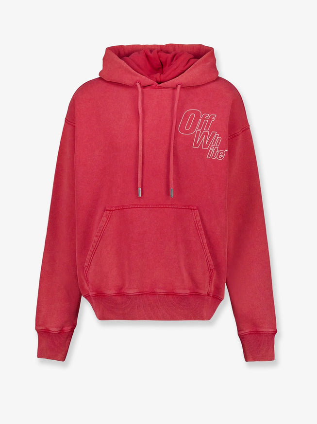 Off White Cotton Hooded Sweatshirt Vintage Chili
