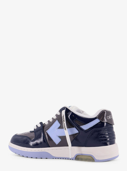 Off White Ooo Patent Lea Low-Top Patent Leather Sneakers