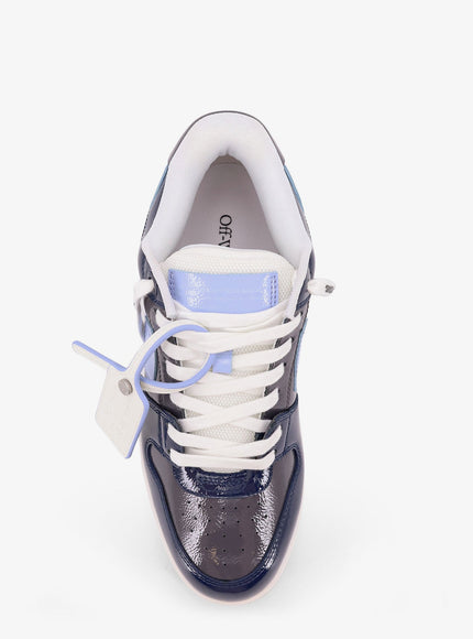 Off White Ooo Patent Lea Low-Top Patent Leather Sneakers