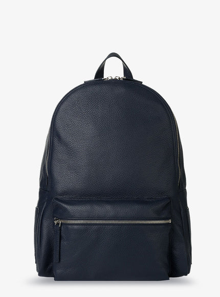 Orciani Leather Backpack Uni Navy