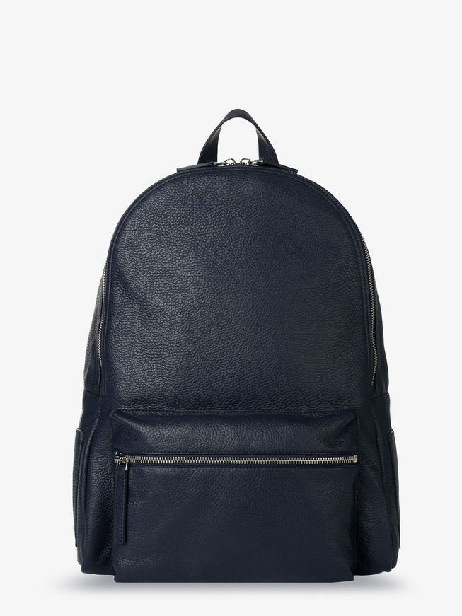Orciani Leather Backpack Uni Navy