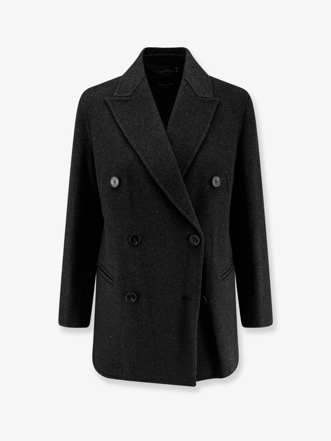 Palto' Ariella Double-Breasted Wool Coat Nero