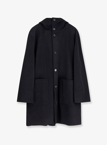 Palto' Tonio Felt Wool And Nylon Coat Nero