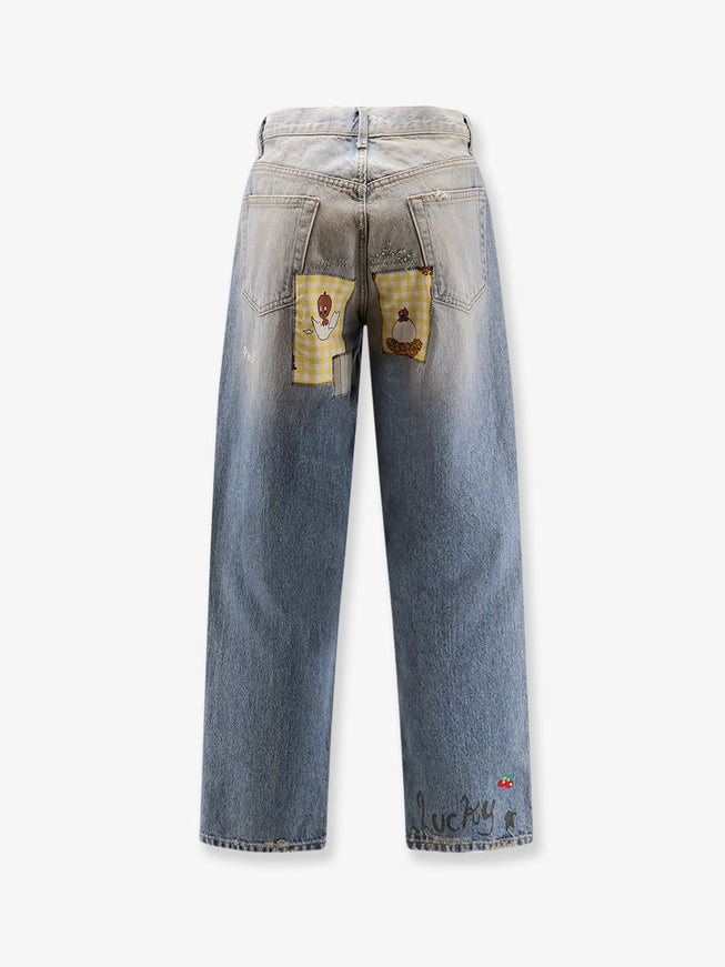 Paly Lucky Stone-Washed Cotton Jeans