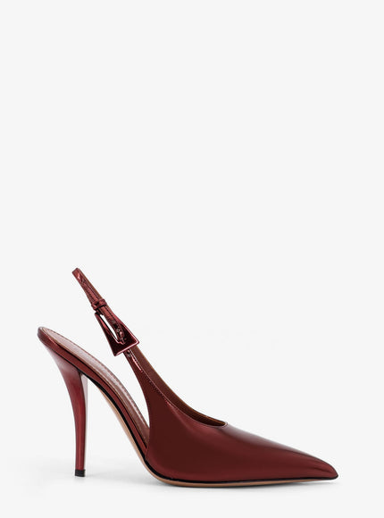Paris Texas Jessica Slingback Mirror Leather Pumps Wine
