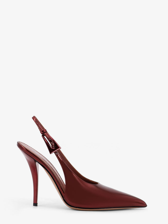 Paris Texas Jessica Slingback Mirror Leather Pumps Wine