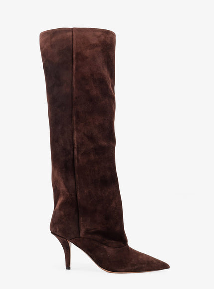 Paris Texas Ines Reverse Suede Boots Cioccolato Black