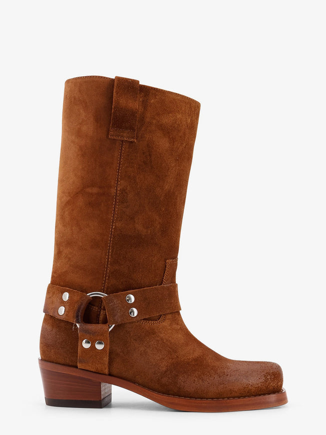 Paris Texas Waxed Suede Boots Cognac