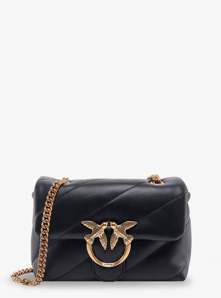 Pinko Love Puff Mini Matelassé Leather Shoulder Bag Uni Grigio