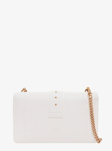 Pinko Leather Shoulder Bag With Love Birds Buckle