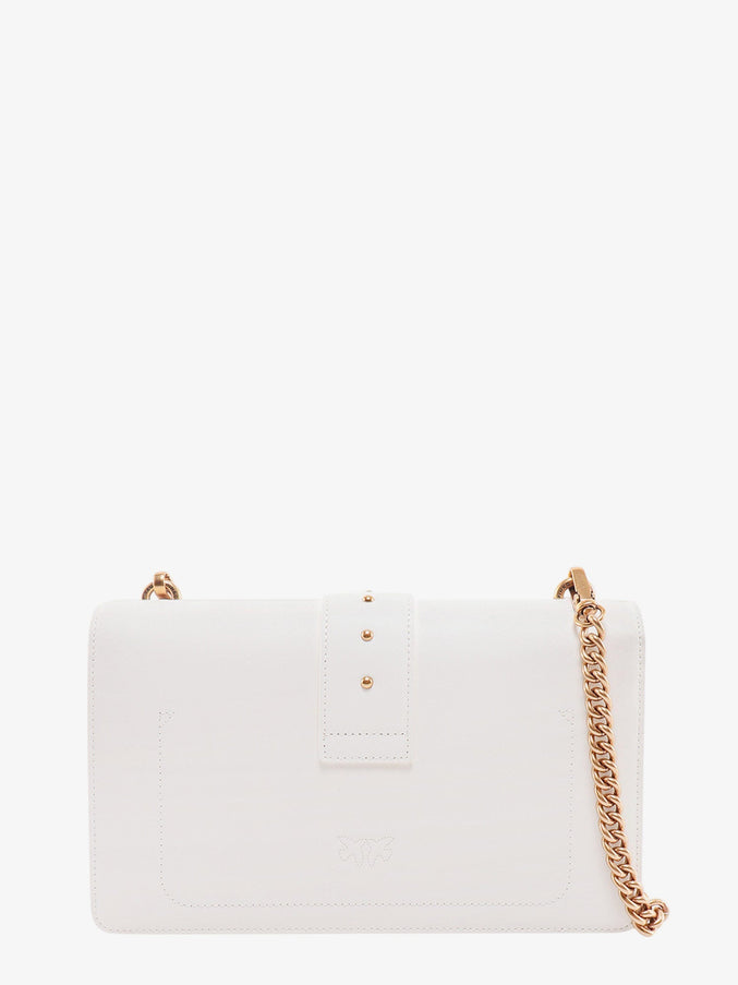 Pinko Leather Shoulder Bag With Love Birds Buckle