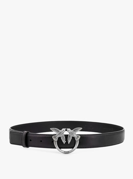 Pinko Berry Leather Belt Nero