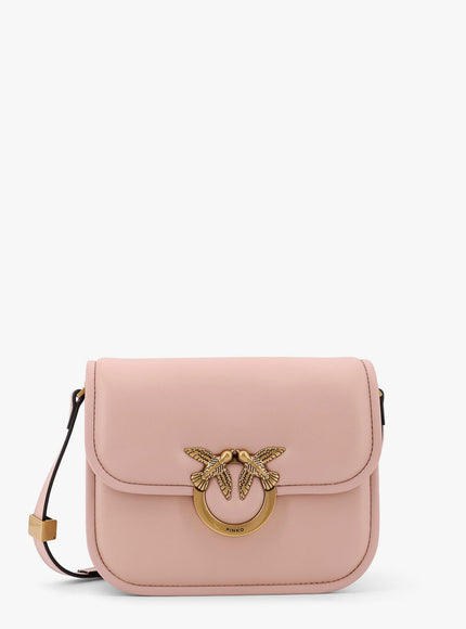 Pinko Love Box Leather Crossbody Bag Uni Rosa