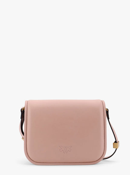 Pinko Love Box Leather Crossbody Bag