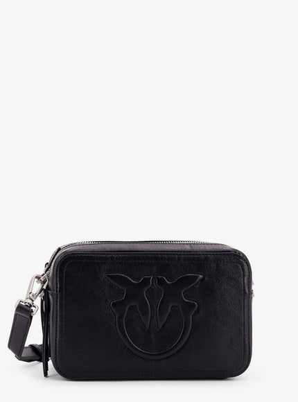 Pinko Carrie Leather Shoulder Bag Uni Nero