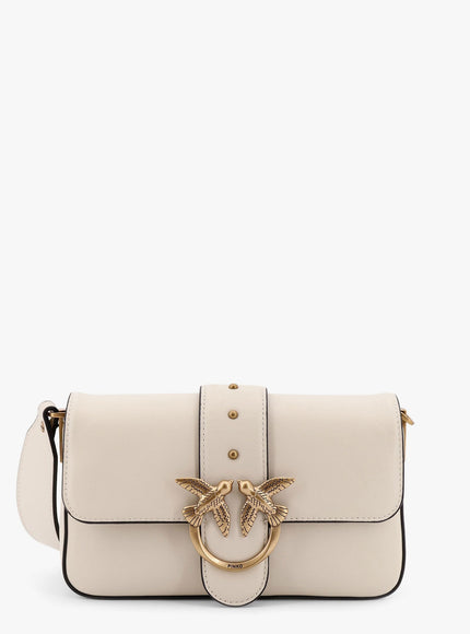 Pinko Love One Mini Leather Shoulder Bag Uni Bianco