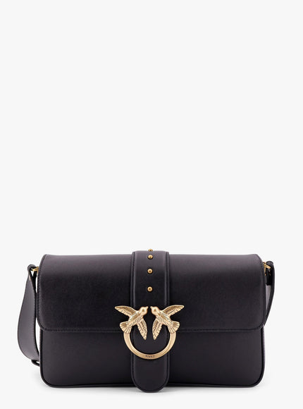Pinko Love One Classic Leather Shoulder Bag Uni Nero