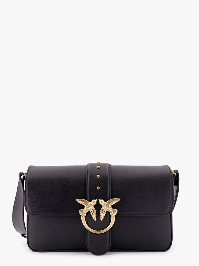 Pinko Love One Classic Leather Shoulder Bag Uni Nero