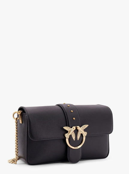 Pinko Love One Classic Leather Shoulder Bag