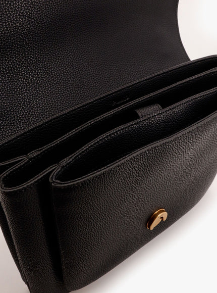 Pinko Leather Shoulder Bag With Metal Love Birds Buckle