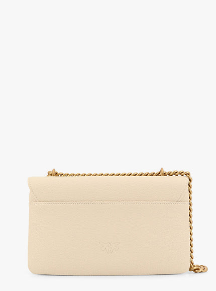 Pinko Leather Shoulder Bag With Metal Love Birds Buckle