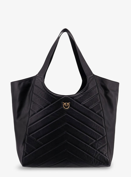 Pinko Quilted Leather Shoulder Bag Uni Nero