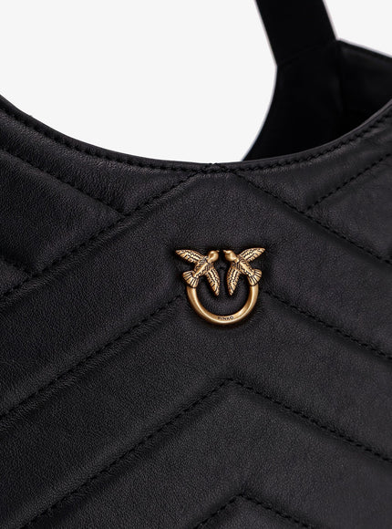 Pinko Quilted Leather Shoulder Bag