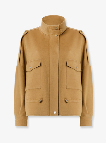 Pinko Crostino Caban Cloth Peacoat Cammello