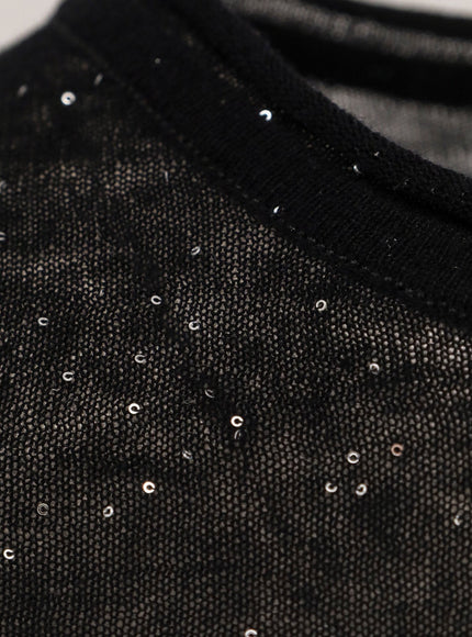 Pinko Pico Wool Top With Rhinestones