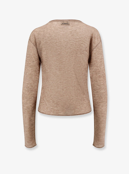 Pinko Salomone Wool Sweater With Micro Sequins