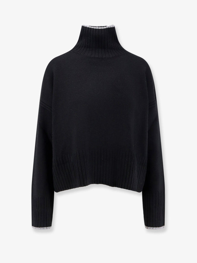 Pinko Falkland Wool And Cashmere Turtleneck Sweater Nero