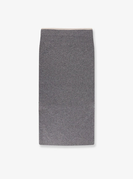 Pinko Wool Blend Skirt Grigio