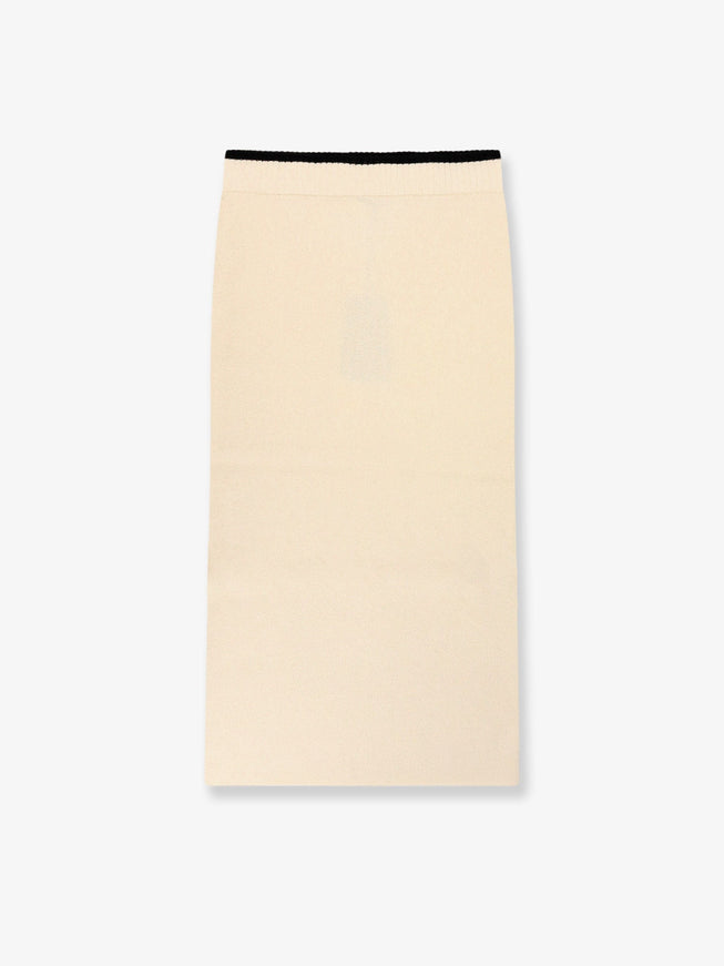 Pinko Wool Blend Skirt Bianco