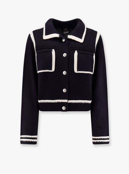 Pinko Sulcis Wool Cardigan Blu