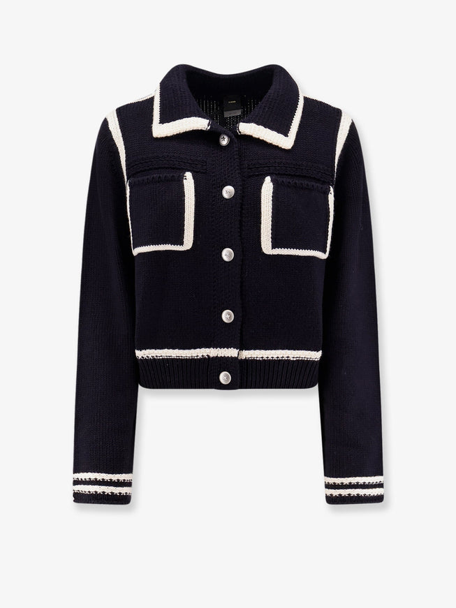 Pinko Sulcis Wool Cardigan Blu