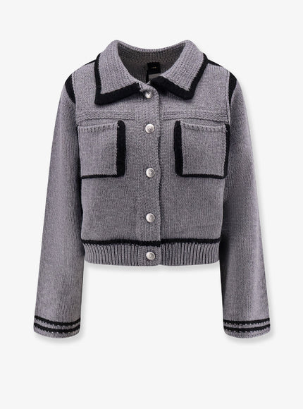 Pinko Sulcis Wool Cardigan Grigio