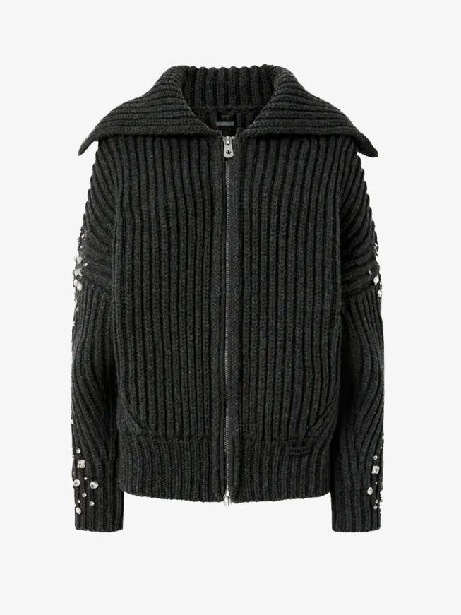 Pinko New Gavi Cardigan Wool Blend Jacket Grigio