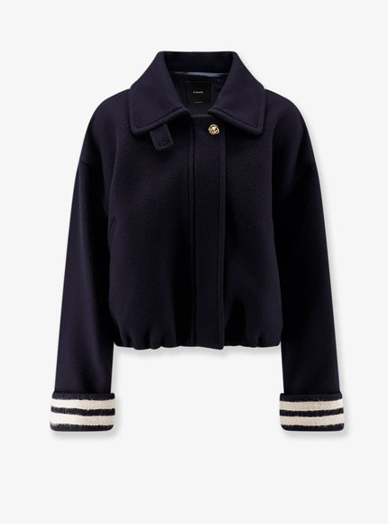 Pinko Extra-Fine Wool Blend Ciambella Coat Blu