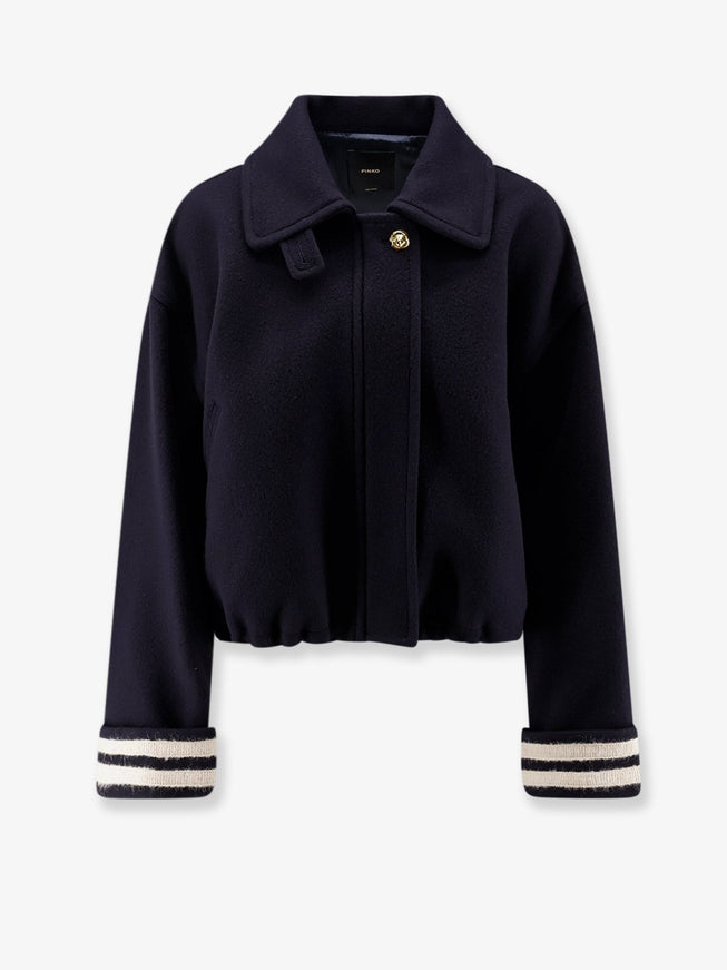 Pinko Extra-Fine Wool Blend Ciambella Coat Blu