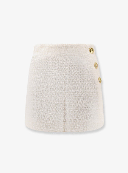 Pinko Tweed Miniskirt Bianco
