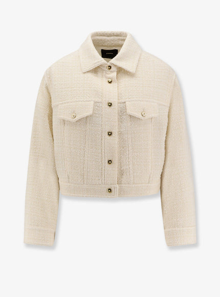 Pinko Gelato Tweed Blazer Bianco