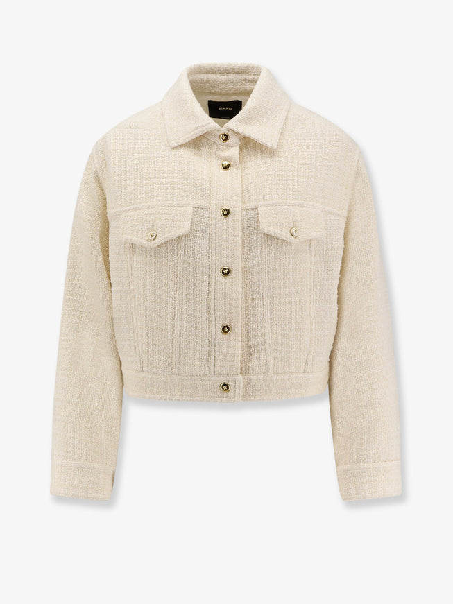Pinko Gelato Tweed Blazer Bianco