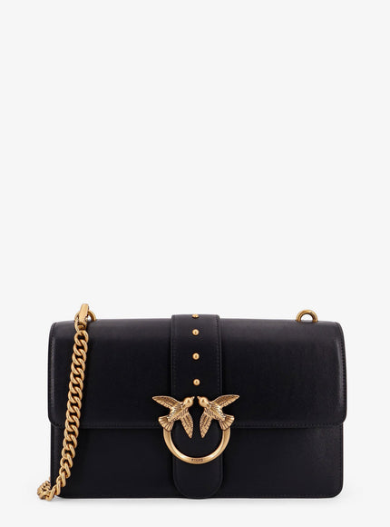 Pinko Love One Leather Shoulder Bag Uni Nero