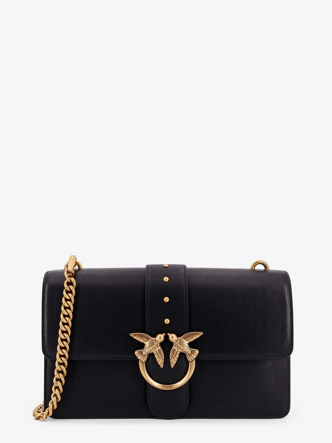Pinko Love One Leather Shoulder Bag Uni Nero