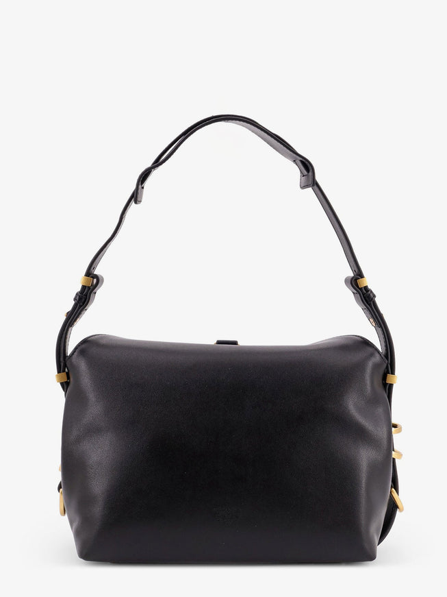 Pinko Leather Shoulder Bag With Metal Logo Detail