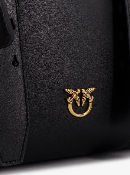 Pinko Bowling Bag Leather Shoulder Bag